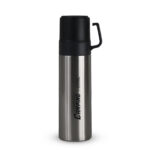 Camping Series Insulated Thermos – 600ml Brushed Stainless Steel Flask with Integrated Handle Lid