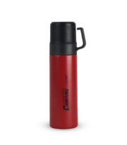 Camping Series Insulated Thermos – 600ml Brushed Stainless Steel Flask with Integrated Handle Lid - Image 2