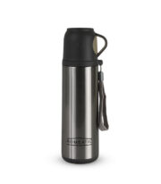 HOMEATIC Insulated Travel Flask with Integrated Drinking Cup & Carry Strap – Leak-Proof Vacuum Thermos - Image 2