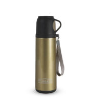 HOMEATIC Insulated Travel Flask with Integrated Drinking Cup & Carry Strap – Leak-Proof Vacuum Thermos - Image 3