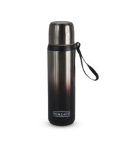 HOMEATIC Gradient Insulated Travel Flask – 17oz Stainless Steel Vacuum Thermos with Integrated Cup & Silicone Carry Loop